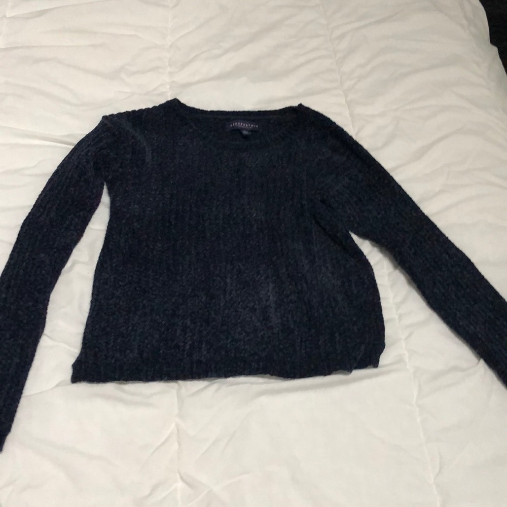 Knitted Navy Blue Sweater